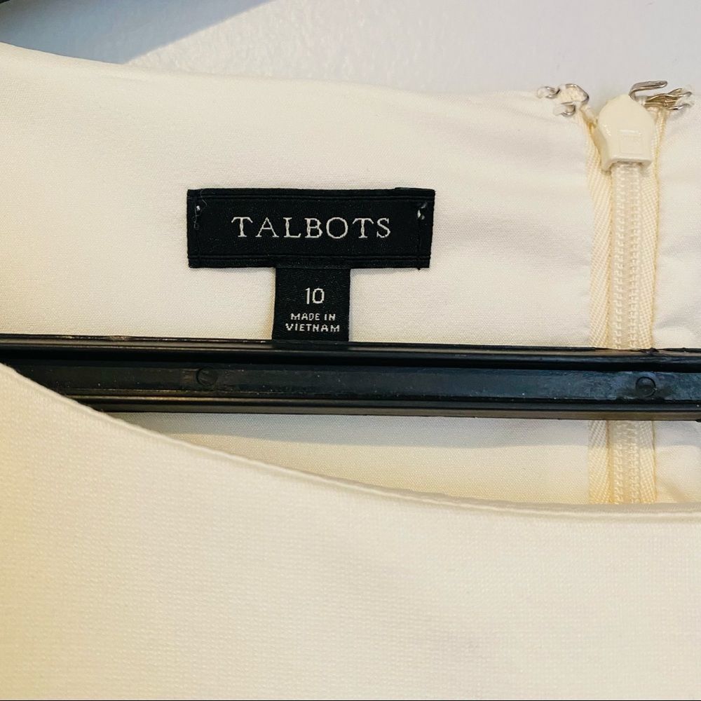 Talbots Scalloped Colorblock Ponte Shift Dress Si… - image 3